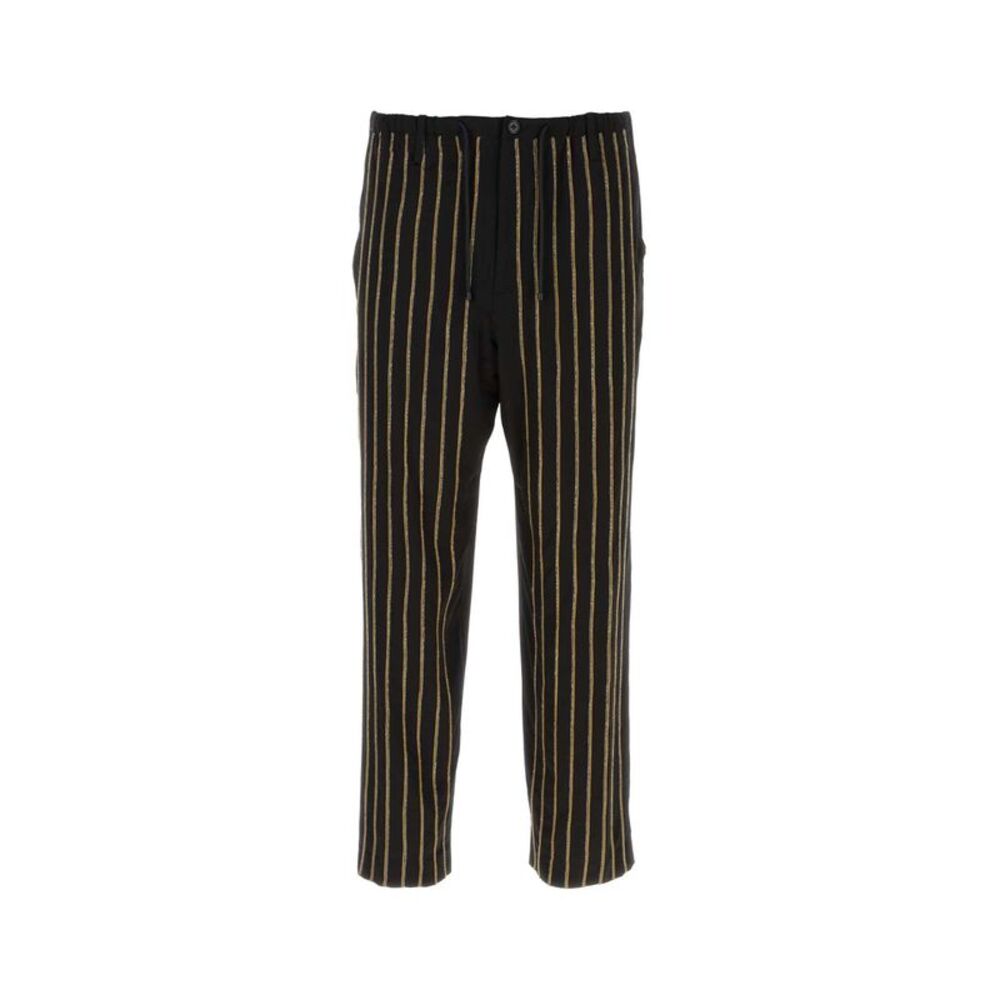 Dries Van Noten Men Black Viscose Blend Pant